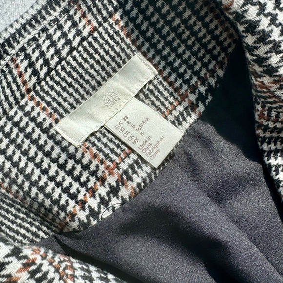 H&M Double Button Houndstooth Blazer Jacket (Size US 8) - Picture 2 of 7